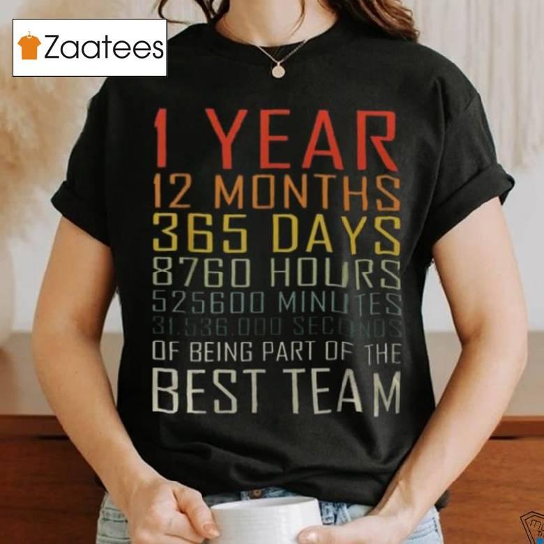 Best Team Vintage Work Anniversary 1 Years Employee Shirt