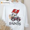 Bluey Fun In The Car With Tampa Bay Buccaneers Football Shirt