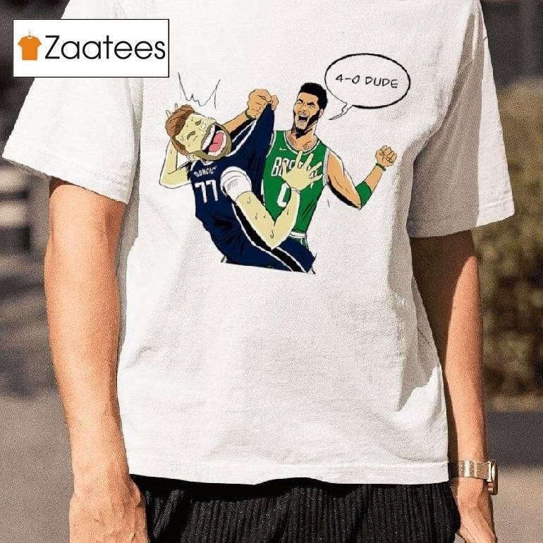 Boston Celtics Jaylen Brown With Nba Finals Trophy Sketch Shirt