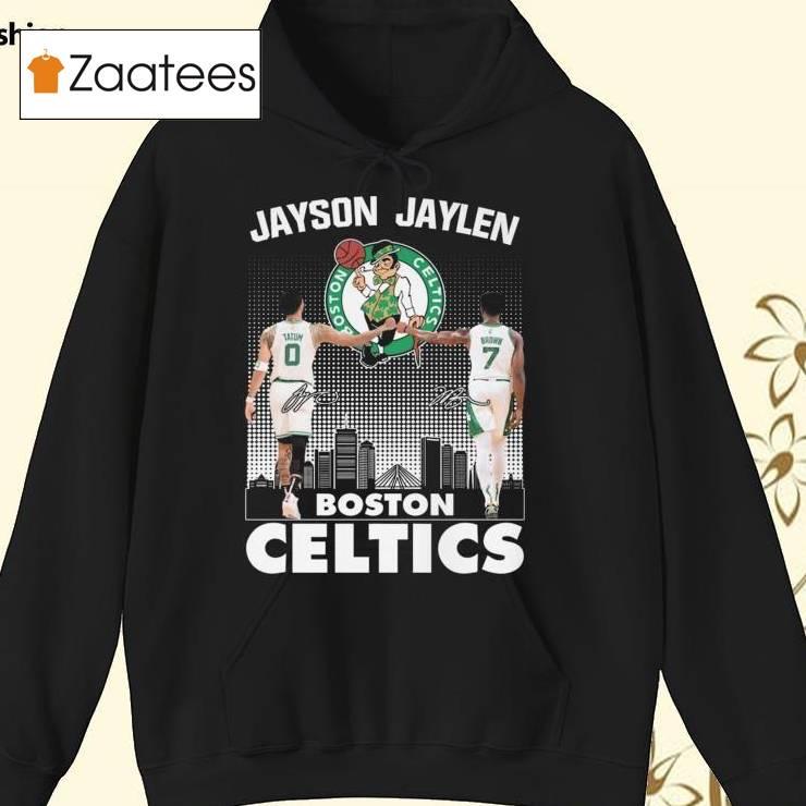 Boston Celtics Jayson Tatum Jaylen Brown The Dynamic Duo Skyline Signatures Shirt