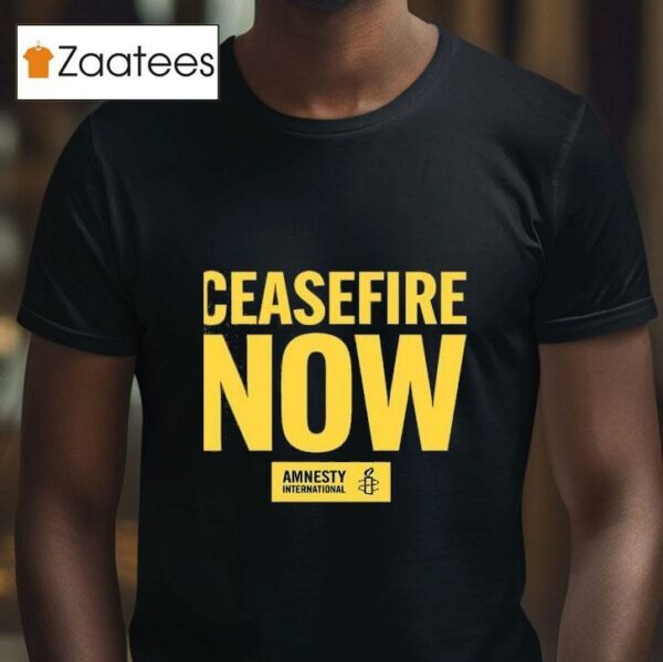 Free Palestine Ceasefire Now Amnesty International Tshirt