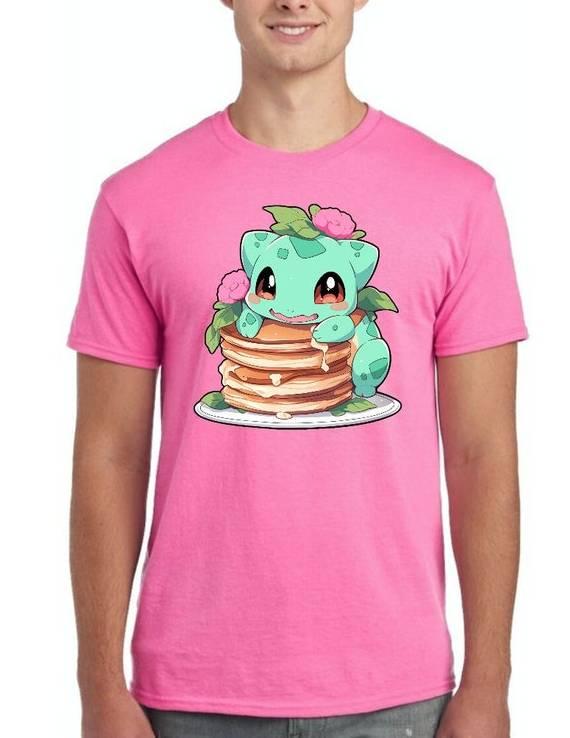 Kawaii Anime Frog Eating Pancakes Shirt