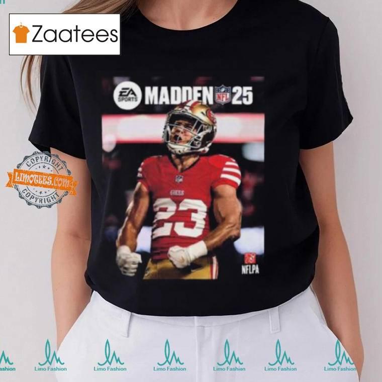 Madden Nfl 25 Standard Edition Cover Athlete Christian Mccaffrey From 49ers Unisex T Shirt