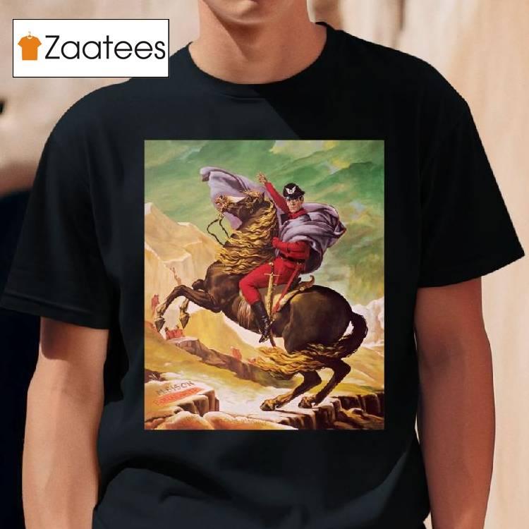 Maximilian Dood Wearing Raul Julia As M Bison Crossing The Alps Shirt