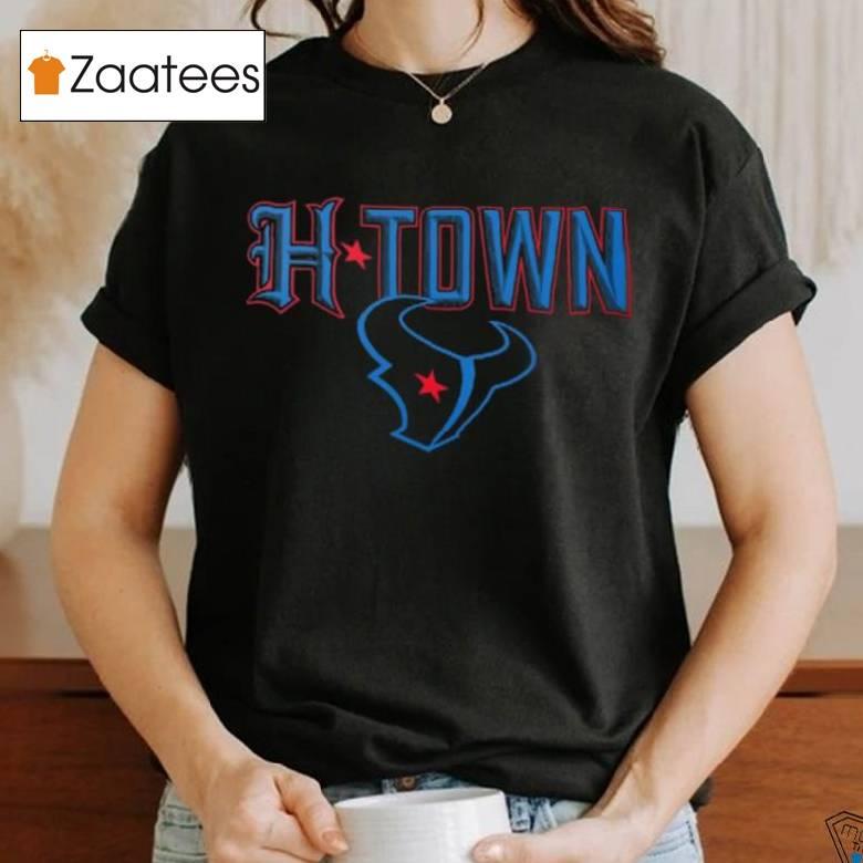 Men's Starter Black Houston Texans H Town Graphic T Shirt