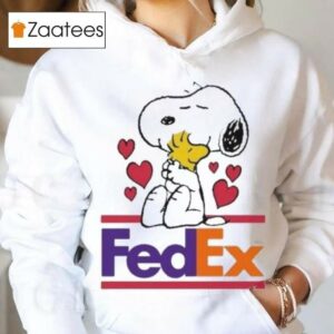 Snoopy And Woodstock Loves Fedex Logo Shirt