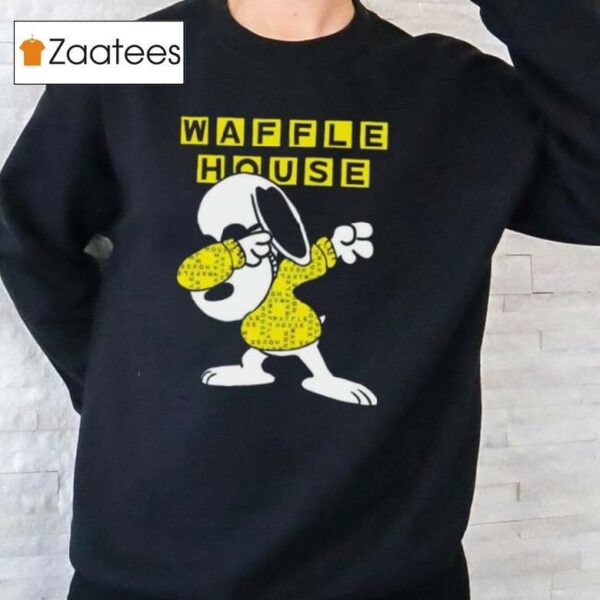Snoopy Dadbing Waffle House Logo Shirt