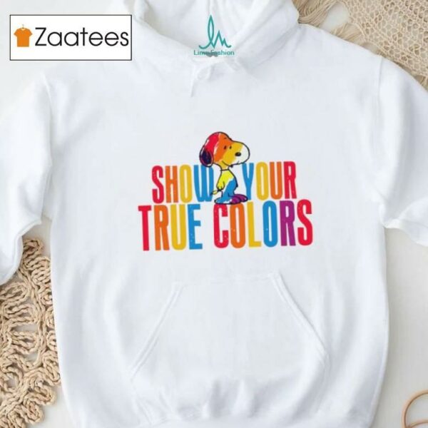 Snoopy Show Your True Colors Rainbow Shirt