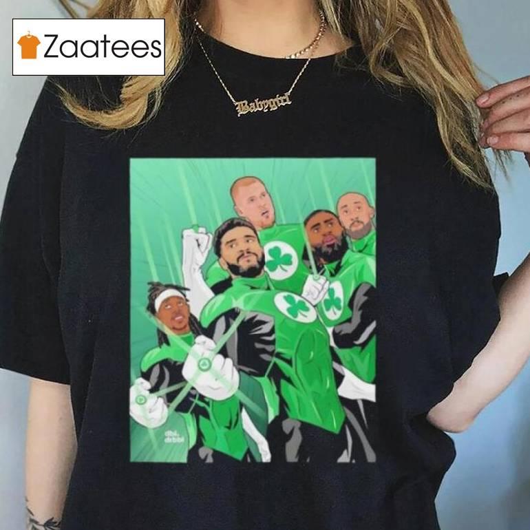 Super Heroes Boston Celtics Basketball Nba Bleed Green 2024 Shirt