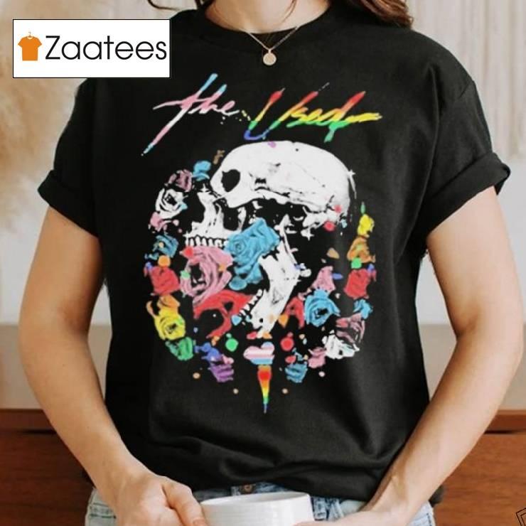 Top The Used Pride Roses T Shirt