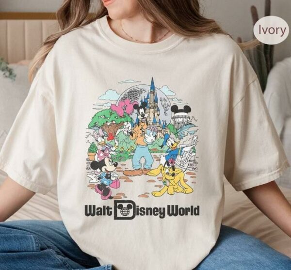 Vintage Walt Disneyworld Shirt, Mickey And Friends